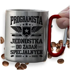prezent-dla-programisty-kubek-metalowy-300ml-z-karabinczykiem-urodziny