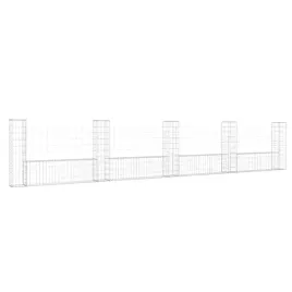 ogrodzenie-gabionowe-z-5-slupkami-zelazo-500x20x100-cm