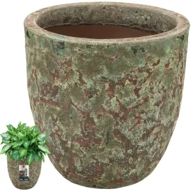 donica-ceramiczna-37-cm-turkusowo-brazowa-rekodzielo