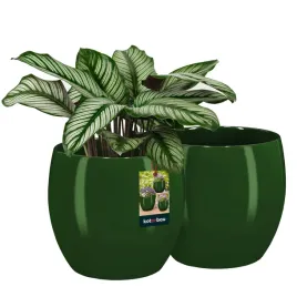 2x-doniczka-zielona-donica-21cm-okragla-ceramiczna-szkliwiona-kwiat-rosliny