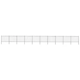 ogrodzenie-ogrodowe-z-wlocznia-stalowe-17815-x-150-cm-czarne