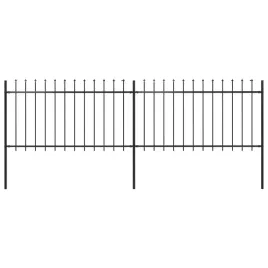 ogrodzenie-ogrodowe-z-wlocznia-stalowe-359-x-100-cm-czarne
