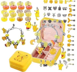 zestaw-do-tworzenia-bransoletek-naszyjnikow-koraliki-charmsy-pikachu