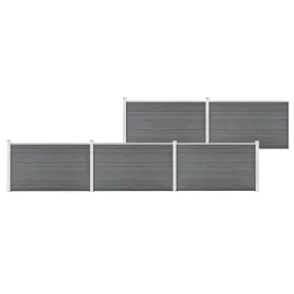 ogrodzenie-ogrodowe-wpc-872x106-cm-szare