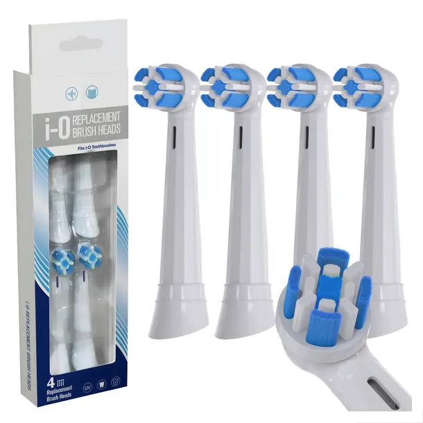4X KOŃCÓWKI DO SZCZOTECZKI KOMPATYBILNE Z ORAL B IO 3/4/5/6/7/8/9/10 BIAŁE