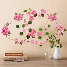 naklejka-na-sciane-dekoracja-scienna-roze-kwiaty