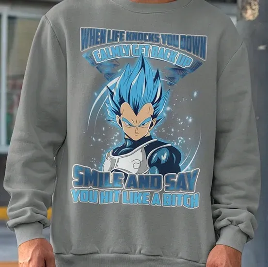 bluza-dragonball-when-life-knocks-you-down