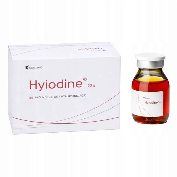 Hyiodine 50g przeciwbakteryjny żel do gojenia ran, usuwania infekcji