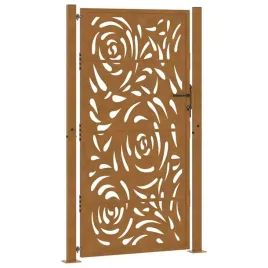 brama-ogrodowa-100x200-cm-stal-nierdzewna-wzor-plomienia