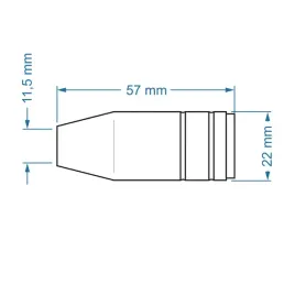 dysza-gazowa-mig-mag-tw25-mocno-stozkowa