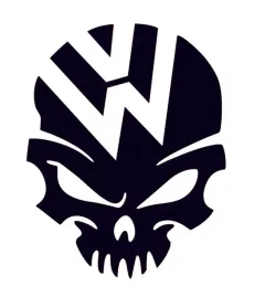 naklejka-na-auto-szybe-czaszka-volkswagen