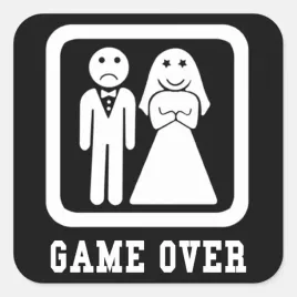 naklejka-na-auto-szybe-slub-game-over