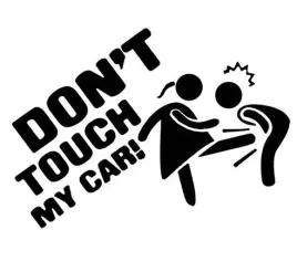 naklejka-na-auto-don-t-touch-my-car-kopniak