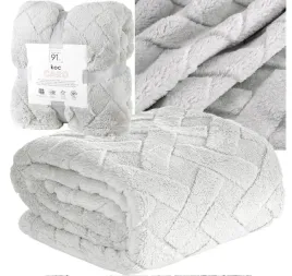 prezent-mieciutki-koc-narzuta-pled-caro-gruby-puszysty-70x160-cm-srebro