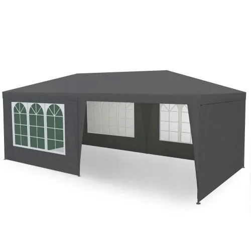 Namiot pawilon ogrodowy handlowy 3x6 m 6 ścianek szary MultiGarden