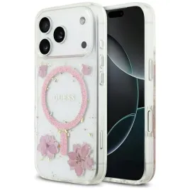 etui-guess-resin-flowers-glitter-magsafe-do-iphone-17-pro-rozowy