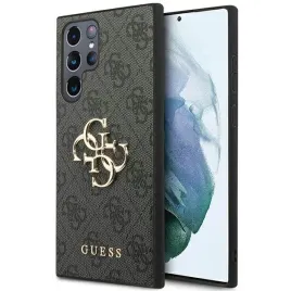guess-guhcs23l4gmggr-s23-ultra-s918-szary-grey-hardcase-4g-big-metal-logo