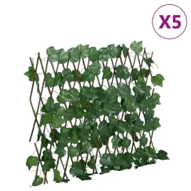vidaxl-kratki-ze-sztuczna-winorosla-rozsuwane-zielone-5-szt