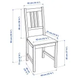 ikea-pinntorp-krzeslo-czerwona-bejca-stan-nowy