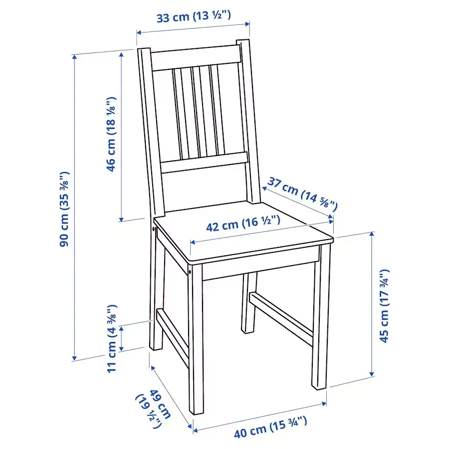 ikea-pinntorp-krzeslo-czerwona-bejca-stan-nowy