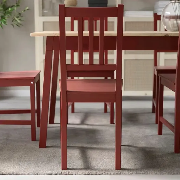 ikea-pinntorp-krzeslo-czerwona-bejca-kolor-korpusu-czerwony