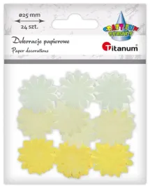 dekoracje-papierowe-kwiatki-24szt-zolte-titanum