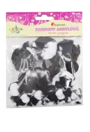 pompony-akrylowe-animal-bialo-czarne-zebra-45szt