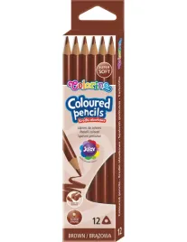 kredki-olowkowe-trojkatne-12-szt-colorino-brazowe