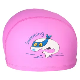 czepek-plywacki-dzieciecy-materialowy-na-basen-aqua-sport-pu-delfin-pink
