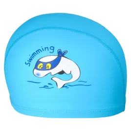 czepek-plywacki-dzieciecy-materialowy-na-basen-aqua-sport-pu-delfin-blue