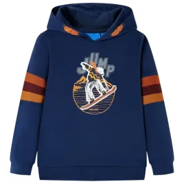 bluza-dziecieca-z-kapturem-niedzwiedz-snowboarder-18-24m-granatowa