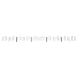 ogrodzenie-ogrodowe-z-wlocznia-stalowe-17815-x-100-cm-czarne