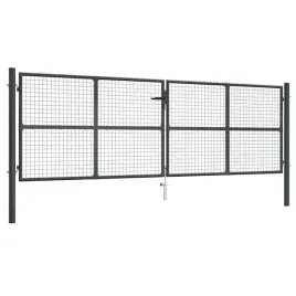 brama-ogrodowa-z-siatki-ocynkowanej-stal-400x125-cm-szara