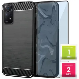 etui-do-xiaomi-redmi-note-12-pro-4g-czarne-pancerne-karbon-szklo-9h