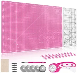 Zdjęcie produktu Zestaw mata do cięcia TEXI CRAFT PINK 60 x 45 cm