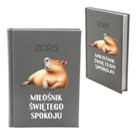 kalendarz-a5-2026-nowosc-ksiazkowy-szary-smieszny-capybara-dzienny-planer