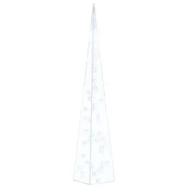 akrylowy-stozek-dekoracyjny-niebieski-led-90-cm