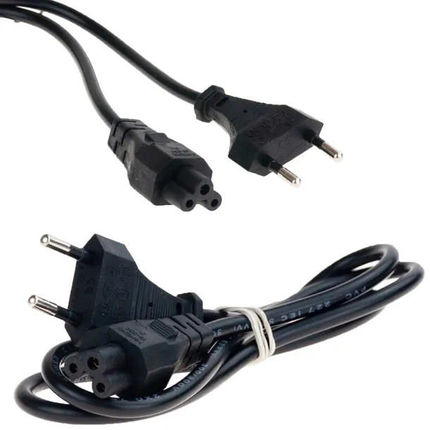 PRZEWÓD ZASILAJĄCY LAPTOPA KABEL KONICZYNKA 1 METR CZARNY