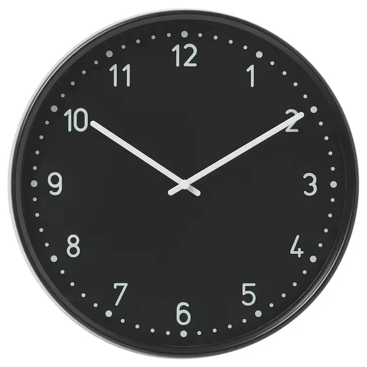 ikea-bondis-zegar-scienny-czarny-38-cm