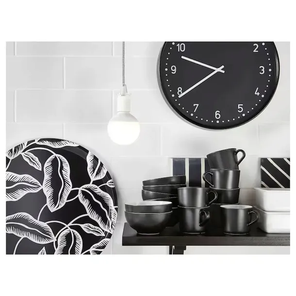 ikea-bondis-zegar-scienny-czarny-38-cm-kolor-czarny