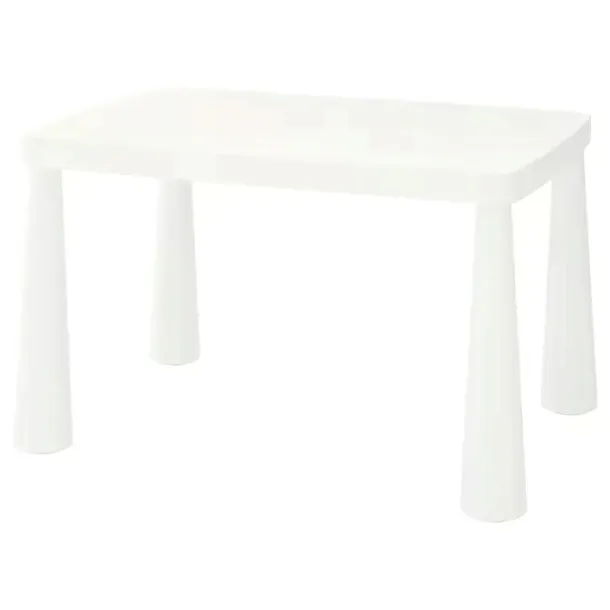 IKEA MAMMUT Stolik dziecięcy do wewnątrz/na zewnątrz 77x55 cm BIAŁY