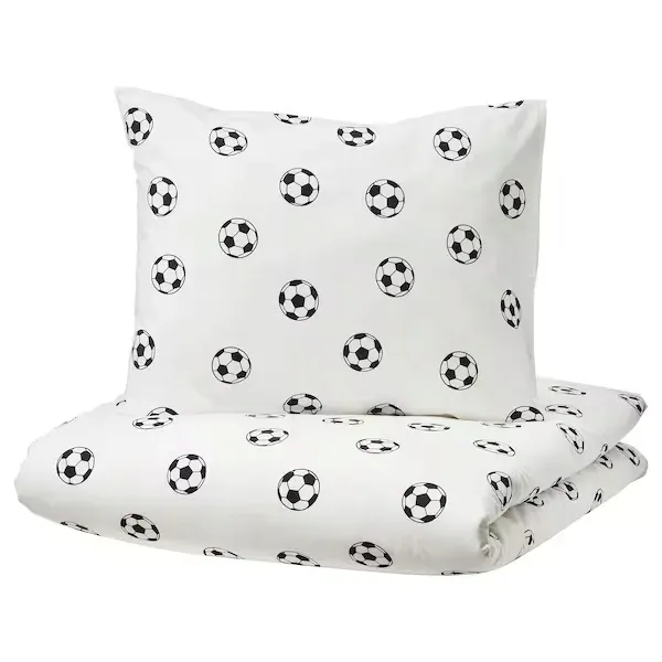 IKEA SPORTSLIG komplet pościeli 150x200 cm, wzór w piłki