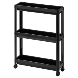 ikea-vesken-wozek-regal-czarny-54x18x71
