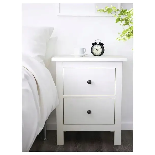 ikea-hemnes-komoda-2-szuflady-biala-bejca-54x66cm-stan-nowy