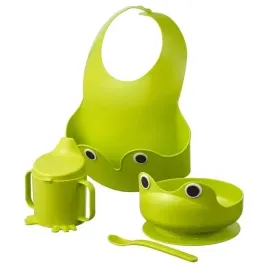 ikea-mata-zestaw-naczyn-dla-dziecka-4szt-zielony