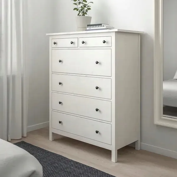 ikea-hemnes-komoda-6-szuflad-biala-bejca-108x131cm-stan-nowy