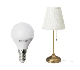 ikea-arstid-lampa-stolowa-zarowka-mosiadz-bialy