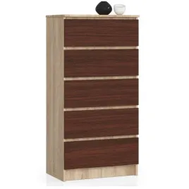 komoda-do-sypialni-5-szuflad-stilo-60x40x121-cm-dab-sonoma-wenge-mat