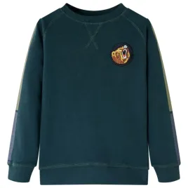 bluza-dziecieca-z-niedzwiedziem-roz-140-zielony-mech-80percent-bawelna-20percent