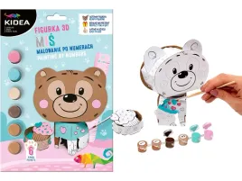 kidea-malowanie-po-numerach-figurka-3d-mis-6-farbek-zestaw-kreatywny